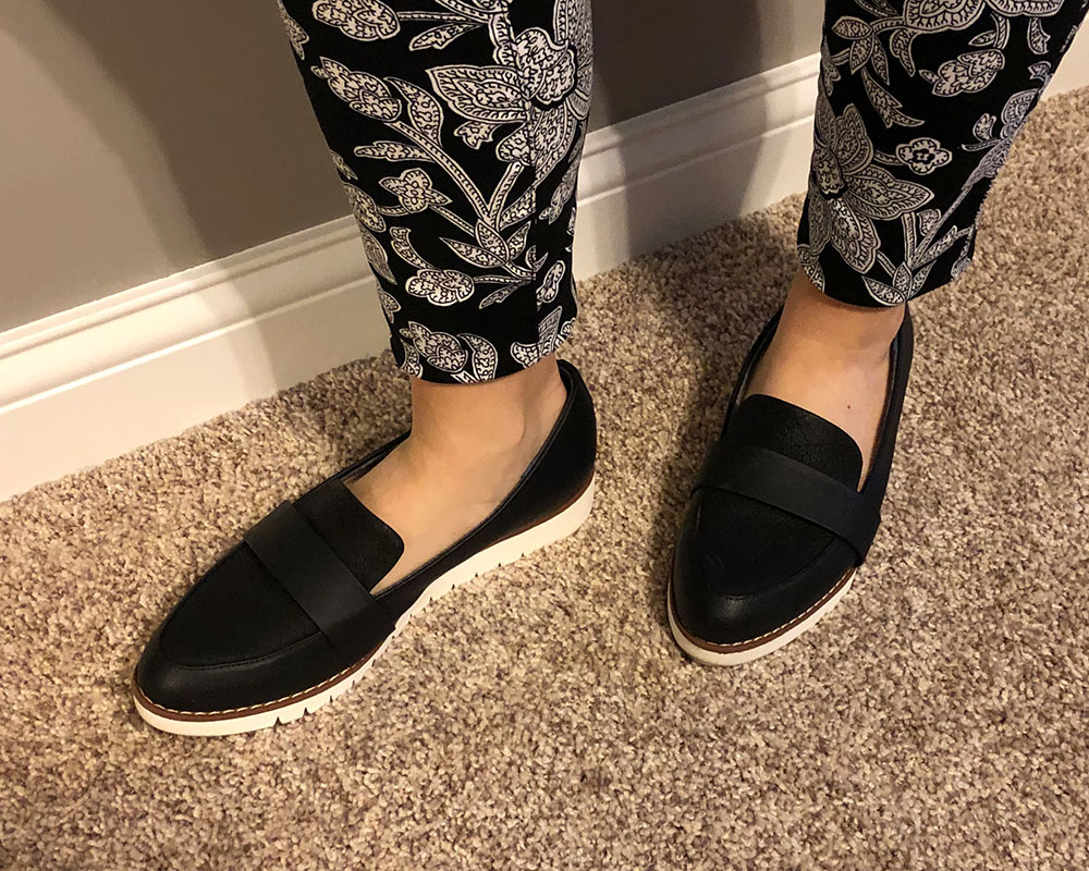 Classy and professional loafer with my chico jeggings and no-show socks